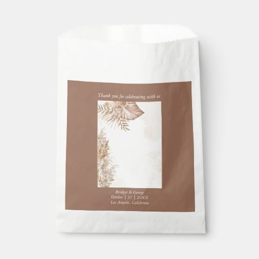 Aardse boho Subtle & Sophisticated Wedding Bedankzakje (Voorkant)