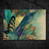 Aardse Boho Veren | Turquoise Teal Bruiloft Kaart