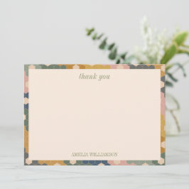 Aardse Boho Vintage Bruidsmeisje Feest Persoonlijk Bedankkaart