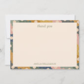 Aardse Boho Vintage Bruidsmeisjesfeest Persoonlijk Bedankkaart (Voorkant)