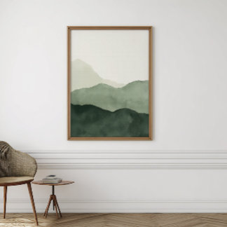 Aardse Boho Waterverf Muurkunst | Digitale Print Perfect Poster