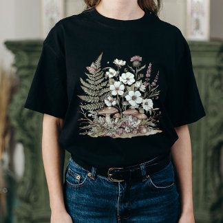 Aardse Bos Wilde Bloemen Esthetische Natuur T-shir Tri-Blend Shirt