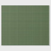 Aardse bosgroene en olijfgroene micro-karo-raster cadeaupapier (Vlak)