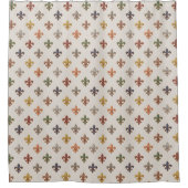 Aardse boslandschappen Fleur-de-lis ontwerp Licht Douchegordijn (Voorkant)