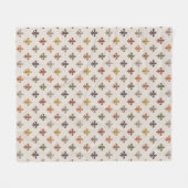 Aardse boslandschappen Fleur-de-lis ontwerp licht Fleece Deken (Voorkant (Horizontaal))