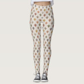 Aardse boslandschappen Fleur-de-lis ontwerp licht Leggings (Voorkant)