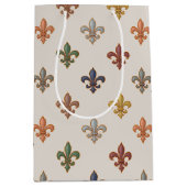 Aardse boslandschappen Fleur-de-lis ontwerp Licht Medium Cadeauzakje (Voorkant)