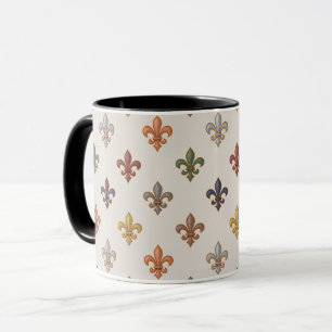 Aardse boslandschappen Fleur-de-lis ontwerp licht Mok