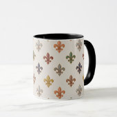 Aardse boslandschappen Fleur-de-lis ontwerp licht Mok (Voorkant rechts)