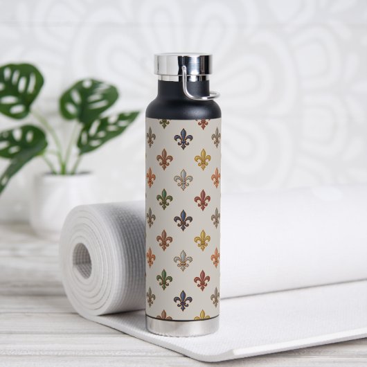Aardse boslandschappen Fleur-de-lis ontwerp Licht Waterfles (Yoga)