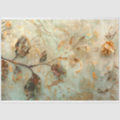 Aardse Botanische Elegantie Tissue Papier (Voorkant)