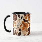 Aardse Botanische Mix Mok – Modern Abstract Ontwer (Links)