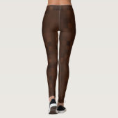 Aardse browns Mosaic Tegels Pattern Leggings (Achterkant)