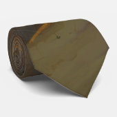Aardse bruine en gouden abstracte marmer stropdas (Opgerold)