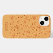 Aardse Bruine Herfst Paddenstoelenpatroon Case-Mate iPhone Case (Achterkant (horizontaal))