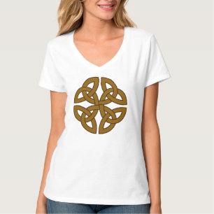 Aardse Bruine Keltische Knoop T-shirt