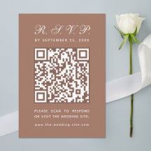 Aardse Bruine QR-code Eenvoudige Kalligrafie Bruil