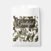 Aardse Bruinen & Tans Camouflage Grateful Bedankzakje (Voorkant)