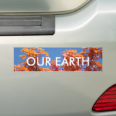 AARDSE bumpersticker Blauwe Lucht Herfst Bomen (Op auto)