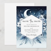 Aardse Chic Maanverlichte bruiloft Save The Date (Voorkant / Achterkant)