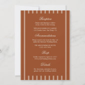 Aardse Chic Terracotta All-in-One Uitnodiging (Achterkant)