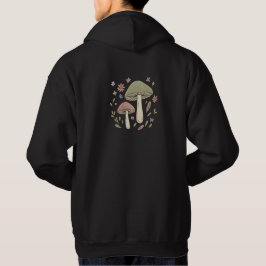 Aardse Cottagecore Paddenstoel Botanische Grafiek Hoodie