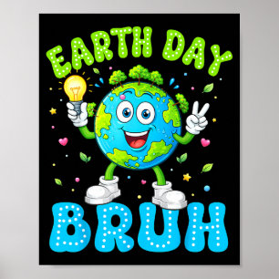 Aardse dag elke dag bruh grappige aarde 2026 leraa poster