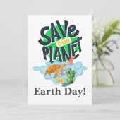 Aardse dag elke dag, ga groen, red onze planeet (Staand voorkant)