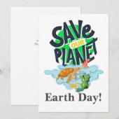Aardse dag elke dag, ga groen, red onze planeet (Voorkant / Achterkant)