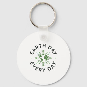 Aardse Dag Elke Dag - Minimalistische Eco Design  Sleutelhanger