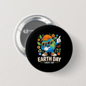 Aardse dag elke dag red de planeet dabbing eco ronde button 5,7 cm (Voorkant /achterkant)