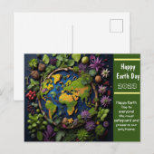 Aardse dag groeten briefkaart (Voorkant / Achterkant)