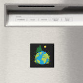 Aardse dag planeet natuur groene planeet aarde red magneet (Insitu (Vaatwasser))