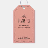 Aardse Dank Je Dat Je Mijn Kleine Bedrijf Steunt Cadeaulabel (Voorkant)