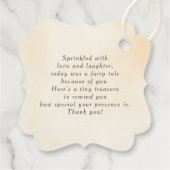 Aardse elegante bloemen dank u bruiloft bedankjes labels (Achterkant)