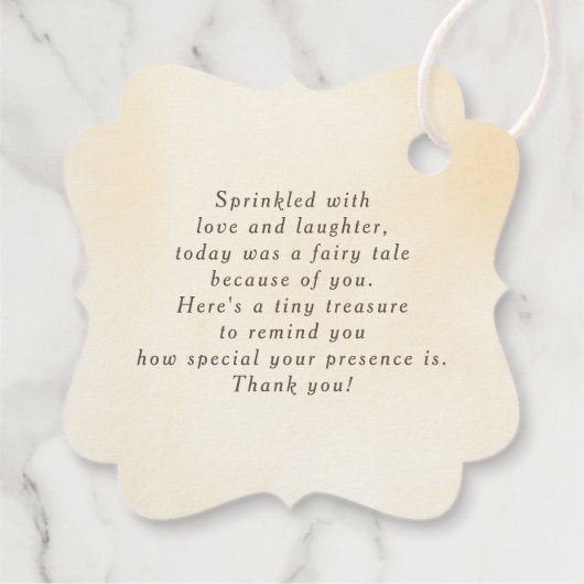 Aardse elegante bloemen dank u bruiloft bedankjes labels (Achterkant)