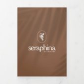 Aardse elegantie Logo Beauty, Spa Rust Brochure Drieluik Kaart (Cover)