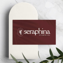 Aardse Elegantie Logo Beauty, Wellness, Spa Maroon