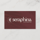 Aardse Elegantie Logo Beauty, Wellness, Spa Maroon Visitekaartje (Voorkant)