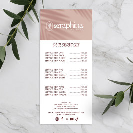 Aardse Elegantie Logo Beauty, Wellness, Spa Pink Reclamekaart