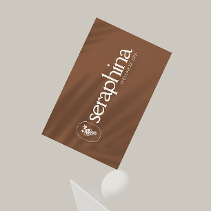 Aardse Elegantie Logo Beauty, Wellness, Spa Rust Visitekaartje