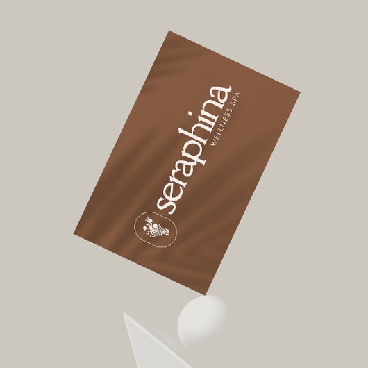 Aardse Elegantie Logo Beauty, Wellness, Spa Rust Visitekaartje