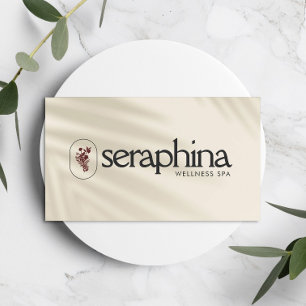 Aardse Elegantie Logo Schoonheid, Welzijn, Spa Ivo Visitekaartje