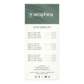 Aardse Elegantie Logo Schoonheid, Welzijn, Spa Sag Reclamekaart (Voorkant)