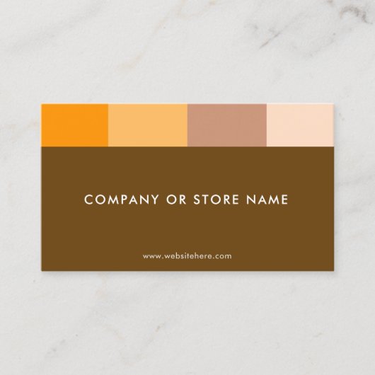 Aardse elegantie | Natuurlijke bruinachtige aardkl Visitekaartje (Voorkant)