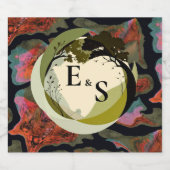 Aardse elegantie sparkling wijnetiket (Enkel label)