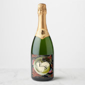 Aardse elegantie sparkling wijnetiket (Voorkant)