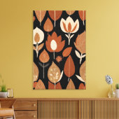 Aardse elegantie: terracotta en beige kunst canvas afdruk (Insitu (Woonkamer))