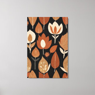 Aardse elegantie: terracotta en beige kunst canvas afdruk