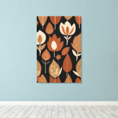 Aardse elegantie: terracotta en beige kunst canvas afdruk (Insitu (Houten vloer))